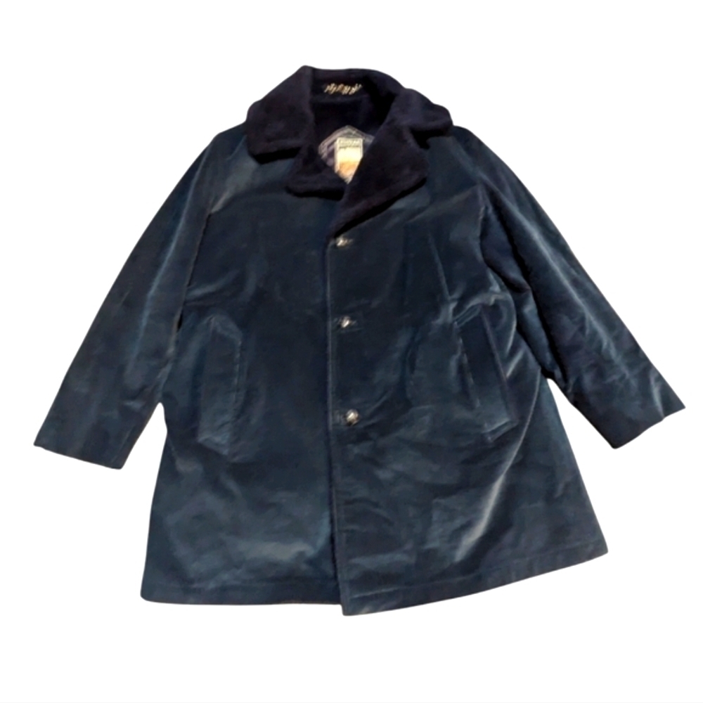 Vintage MIGHTY-MAC Out O' Gloucester Corduroy Coat Blue Size 52